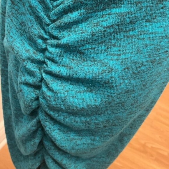 Joe Fresh Knit Lightweight Green Sleeveless Rouched Dress - Picture 3 of 10